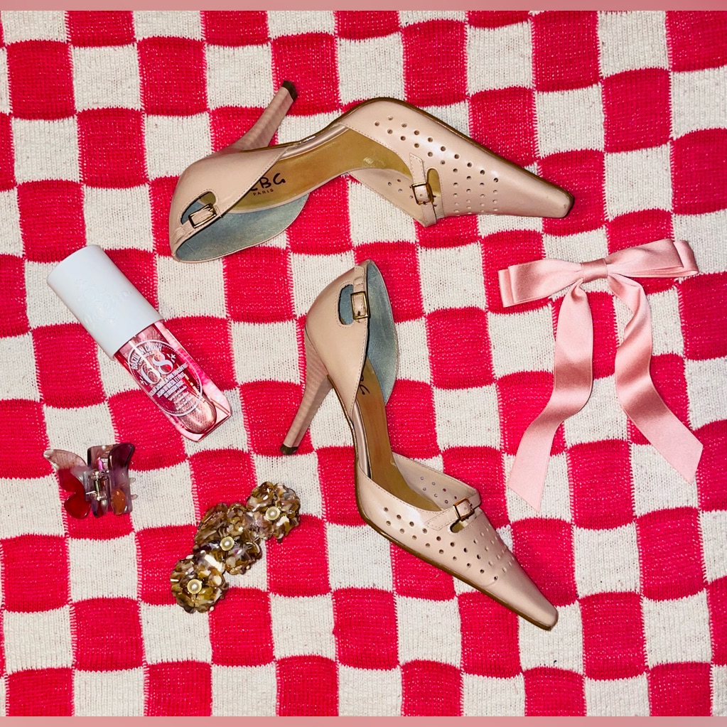 Bcbg Paris Y2k 2000s Vintage Pastel Pink Coquette Kitten Heel - Size 36 (Us 6)